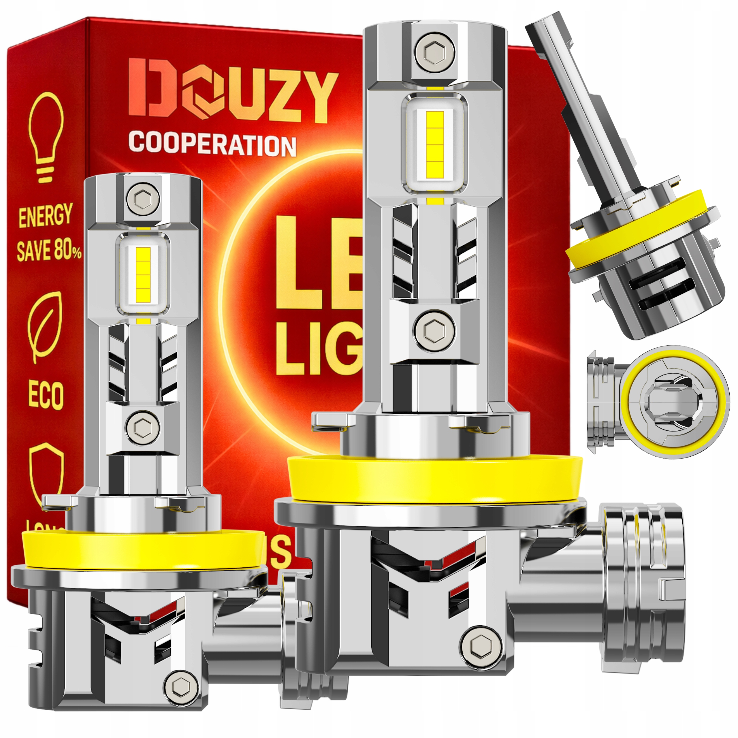 Žárovky H11 Led 100W Automobilové Homologace Canbus Bílé Silné Světlo