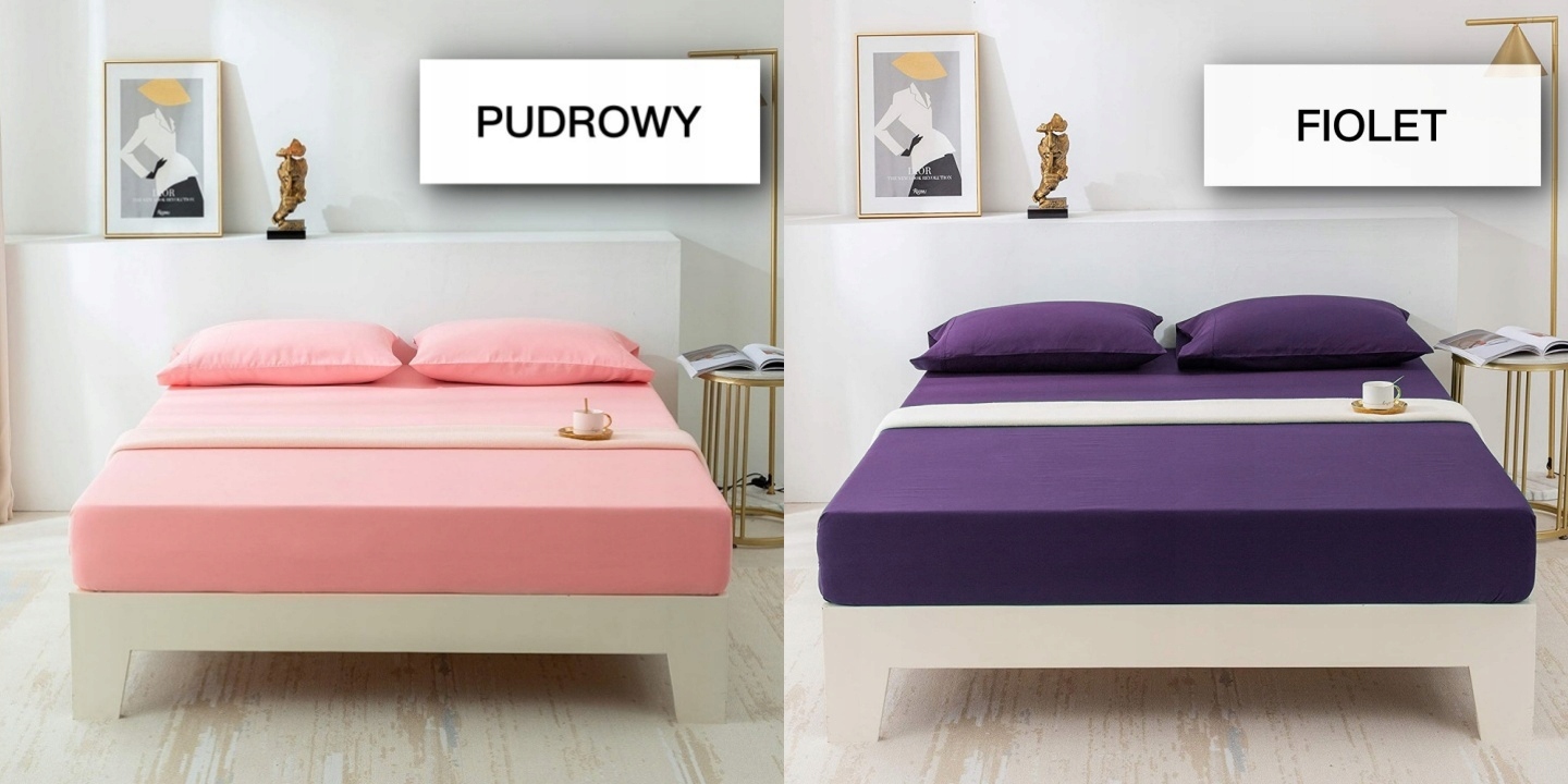 PRZEŚCIERADŁO BAWEŁNIANE Z GUMKĄ 200x220 CM KOLORY Długość 220 cm