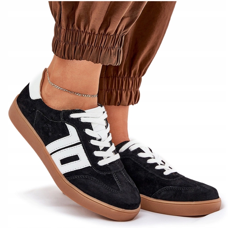 Dámské Nízké Semišové Tenisky Vinceza 79517 Černé 37