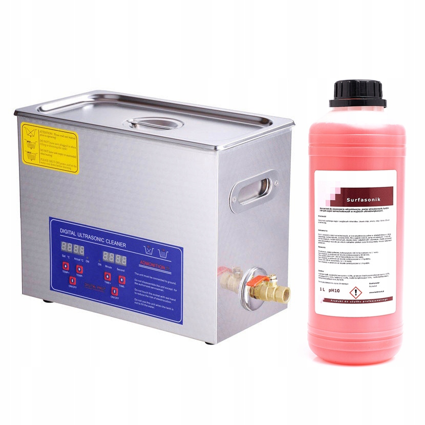 Ultrazvuková Myčka Vany S Topným Tělesem 6 L 580 W PS-30 A, Tekutý Koš, Koncentrát 1 L