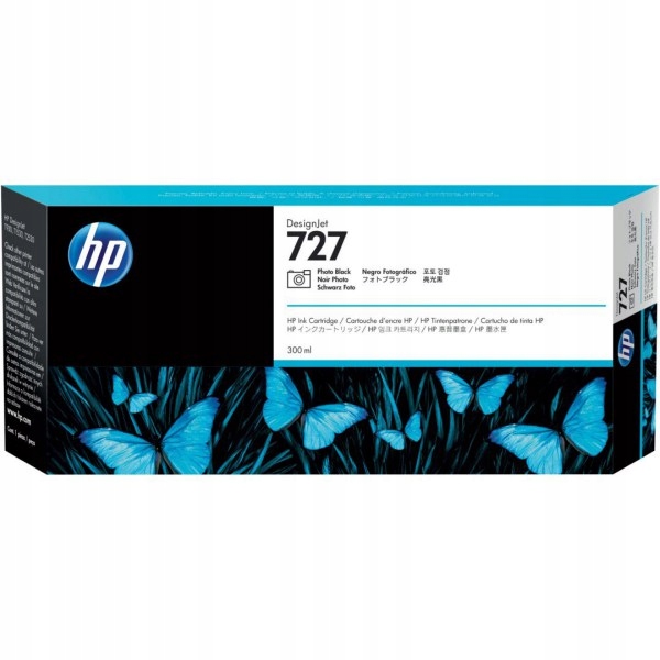 Inkoustová náplň Hp 727 Photo Black F9J79A 300ml Hp T930 T1530 T2530 (expirace 2024)