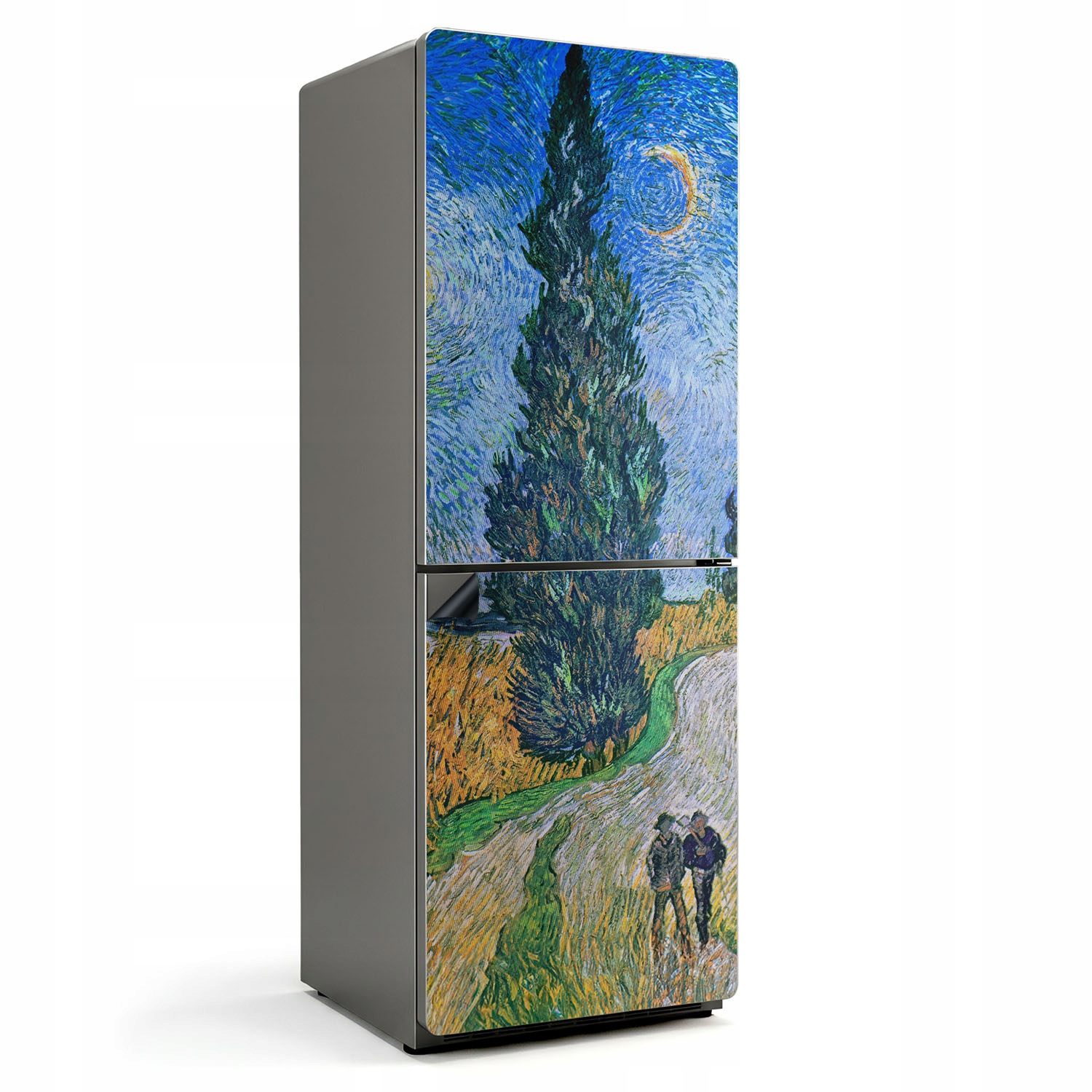 Moderná magnetická podložka s grafikou a potlačou na chladničku Krajina Van Gogh
