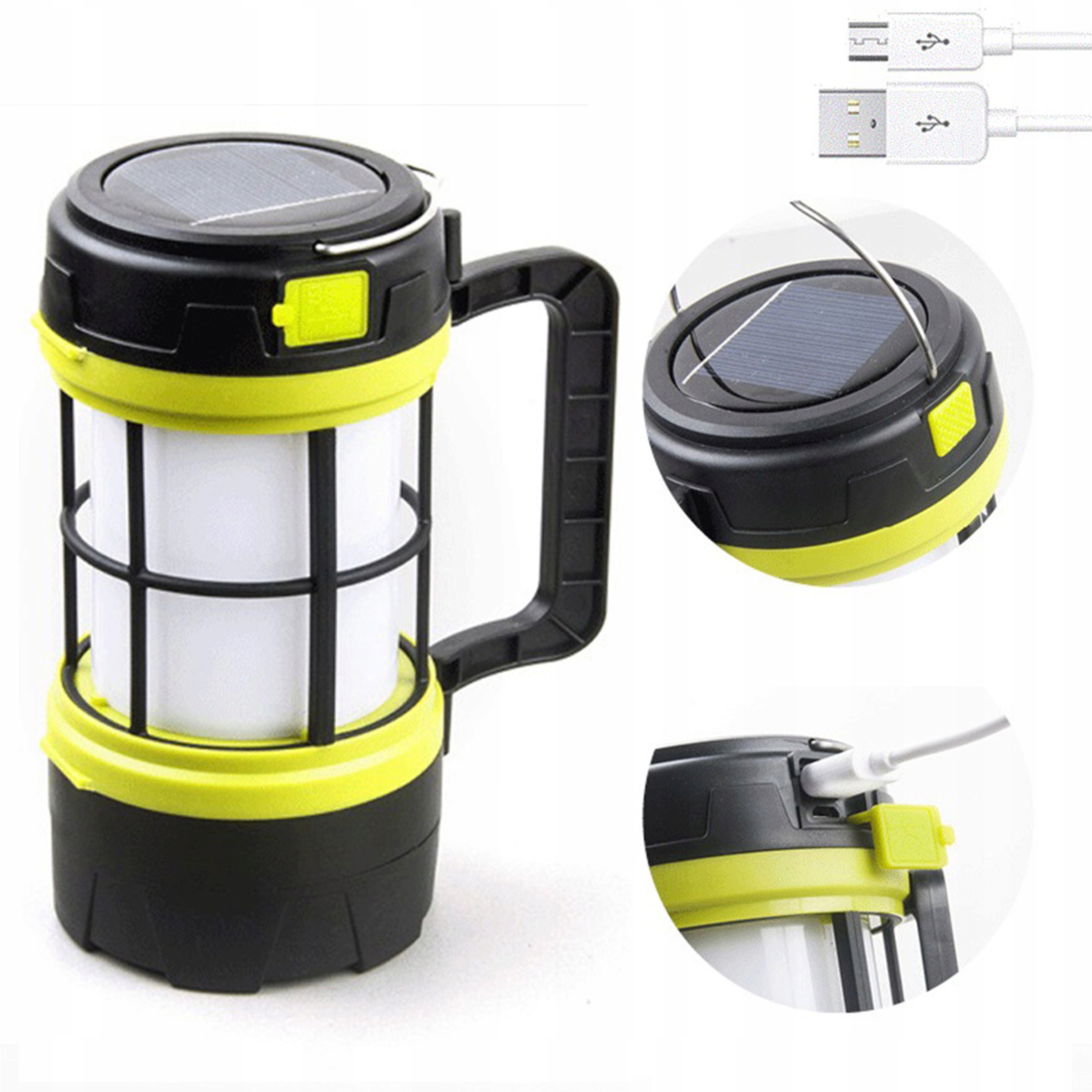 LATARKA LAMPKA LED SOLARNA SZPERACZ POWERBANK USB