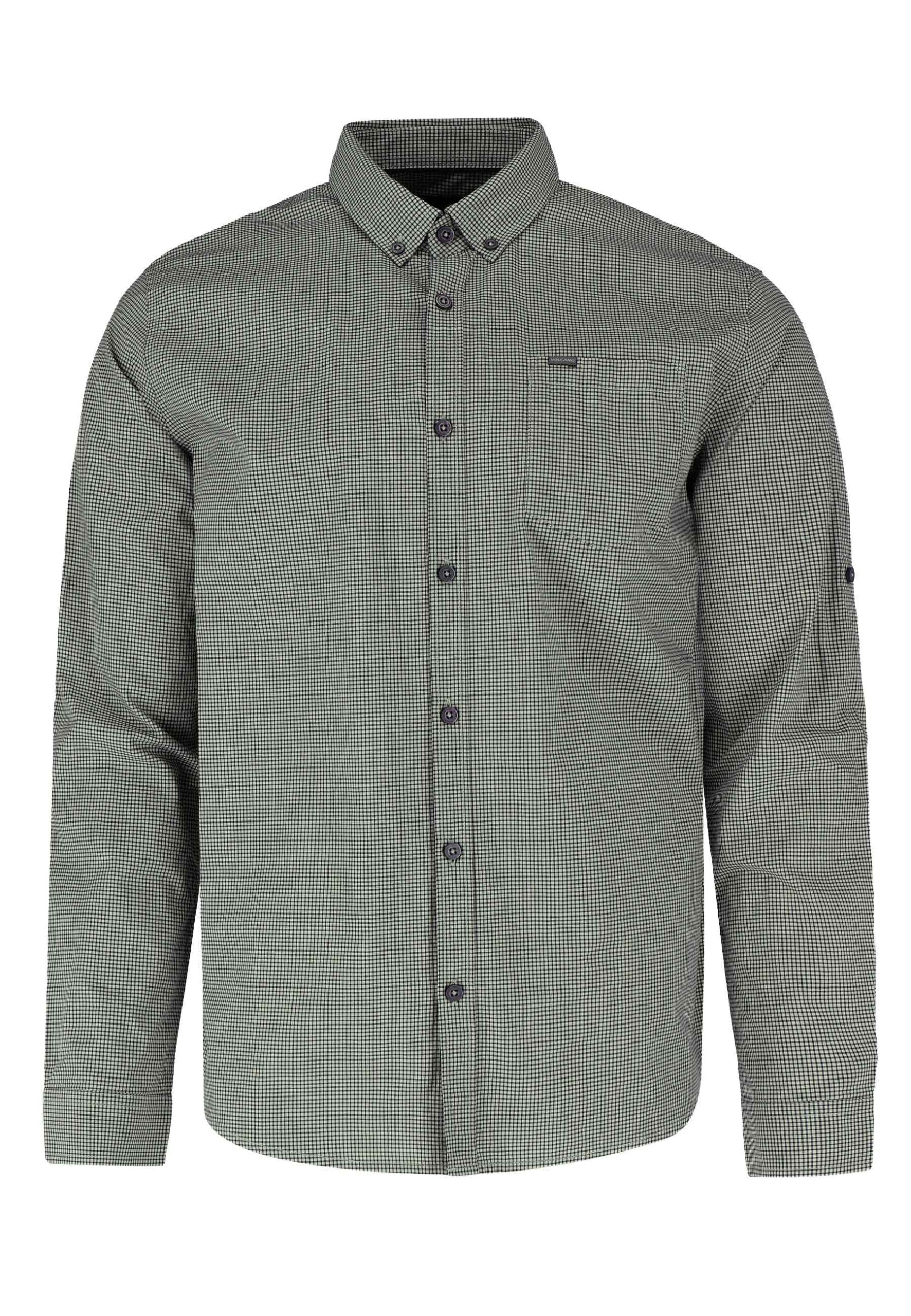 Pánská košile casual kostkovaná zelená bavlněná Volcano K-noan Regular 3XL