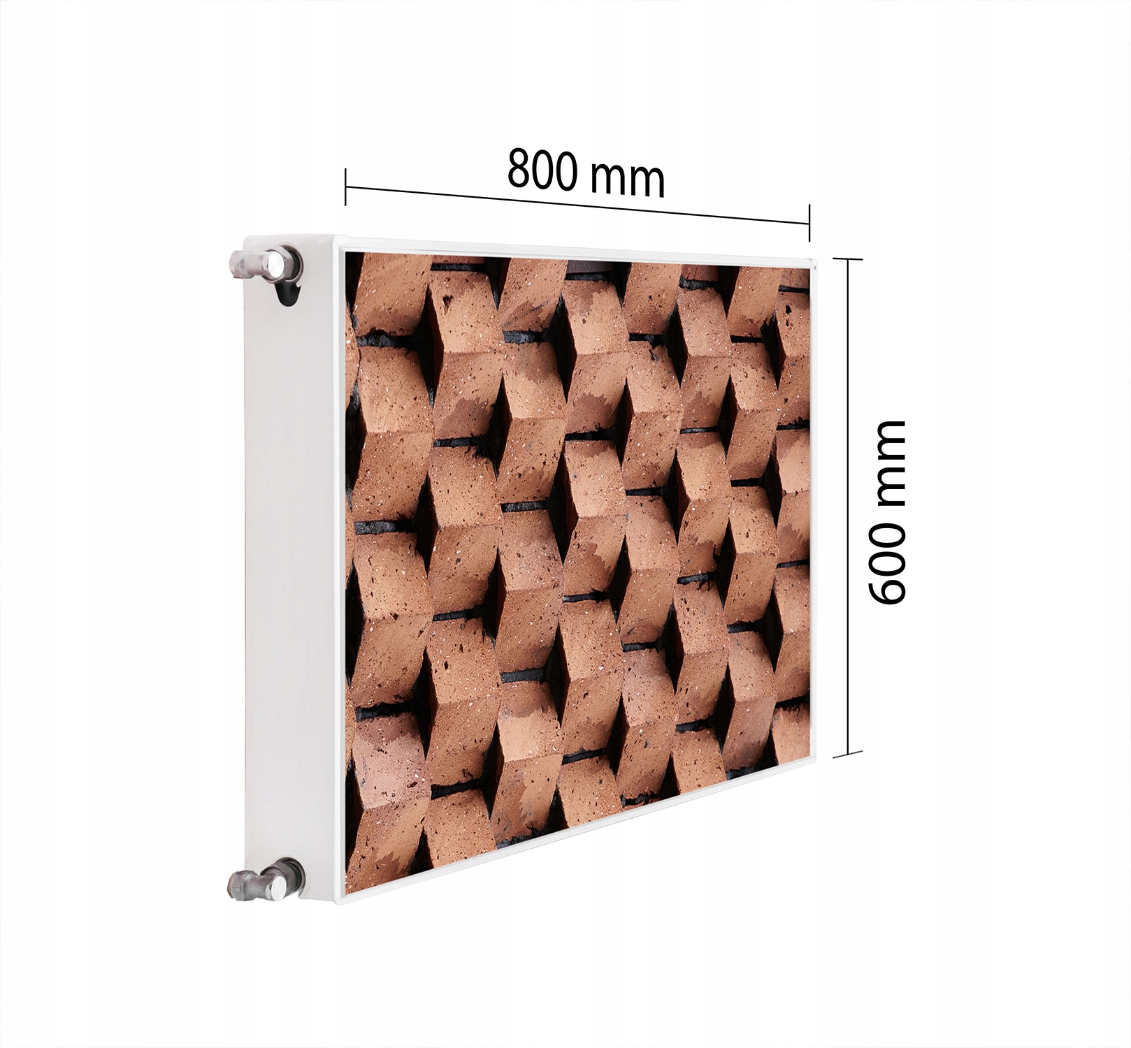 Magnetická Krytka Na Radiátor 80x60 Cihlová 3D Podložka Magnet