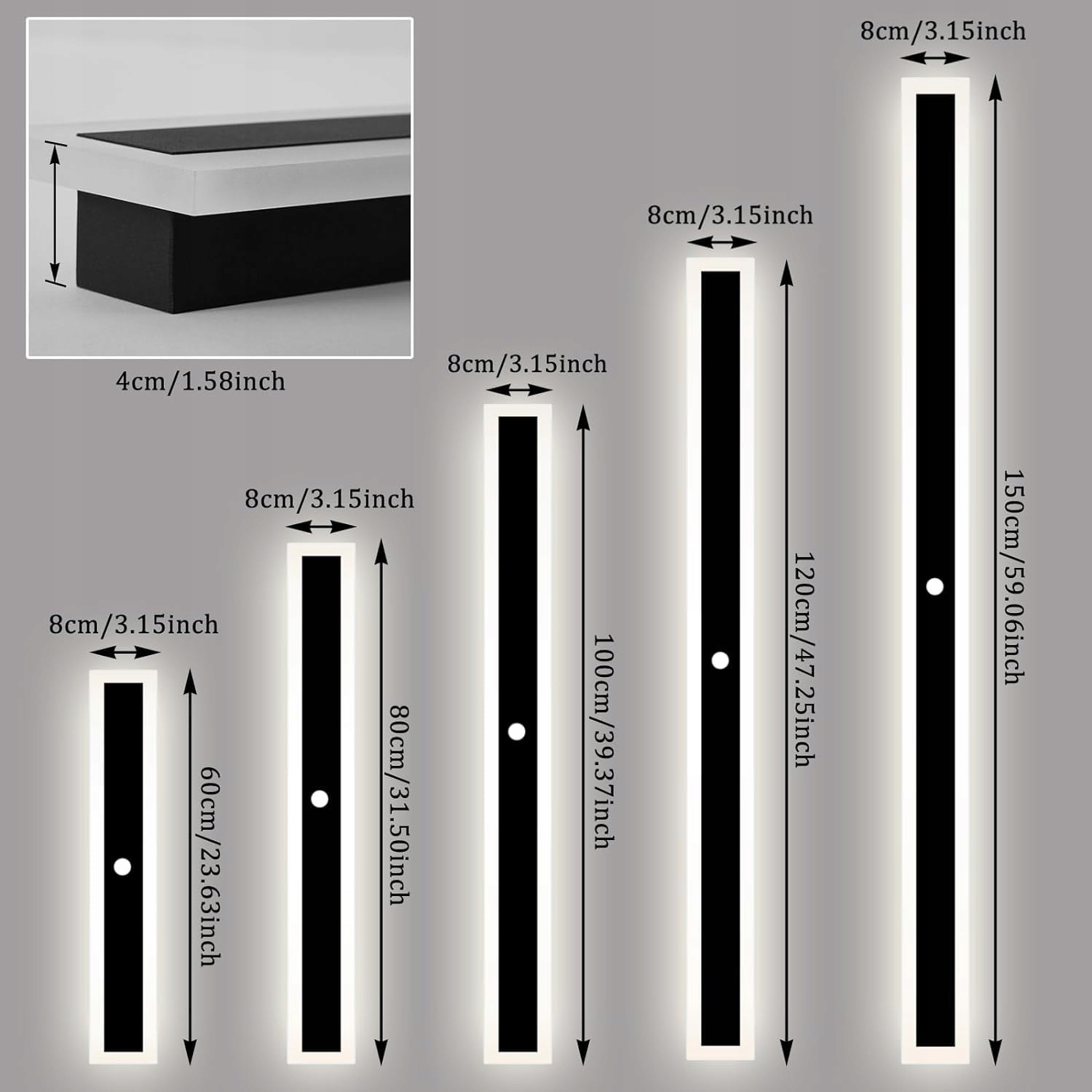 ANKBOY Nowoczesna Lampa Ścienna LED z Czujnikiem Ruchu IP65 do Ogrodu 4500K — miniatura 12