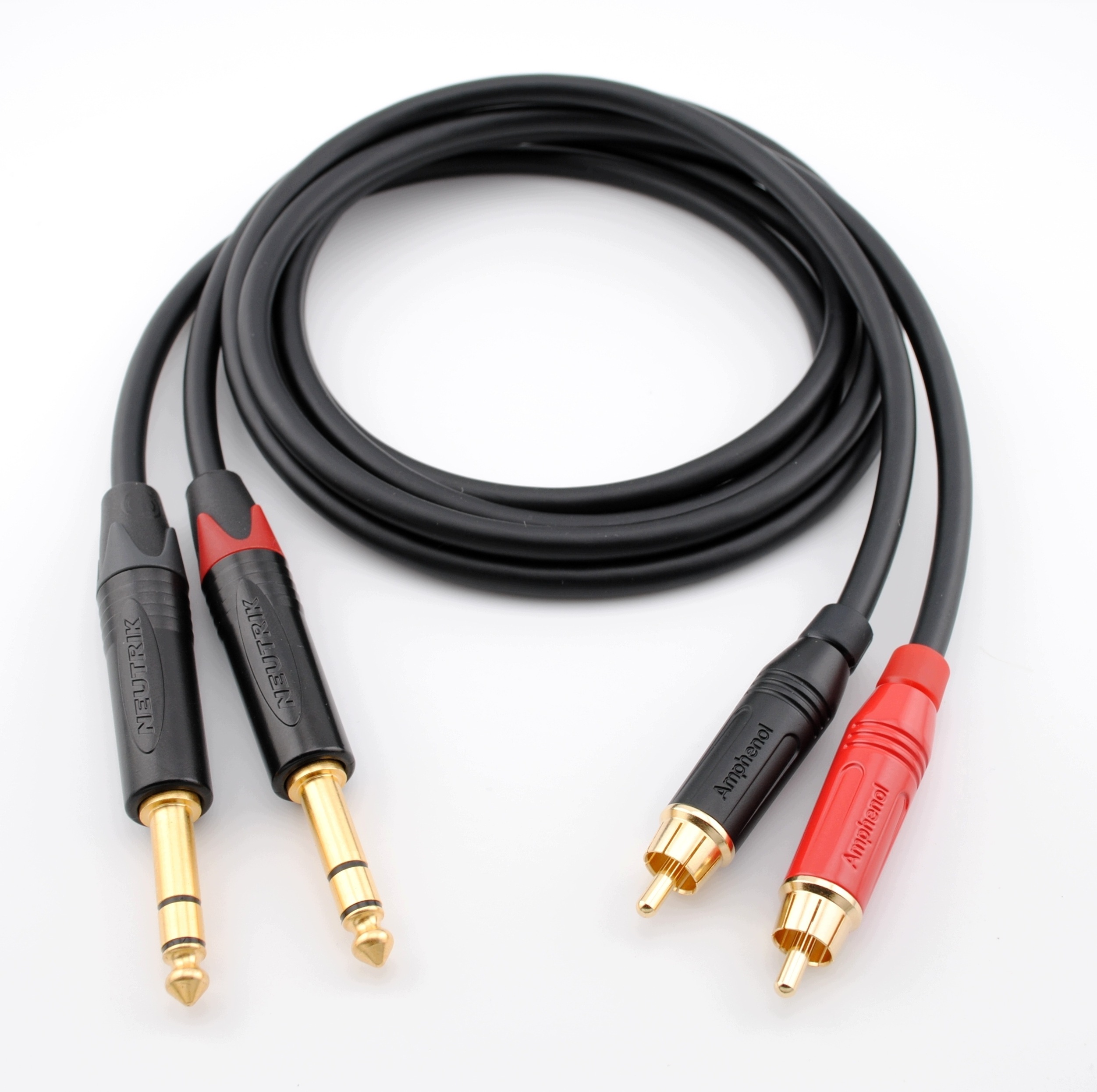 Kabel interkonekt 6,3mm Trs-rca Mogami 2549 ręcznie wykonany dł. 1m