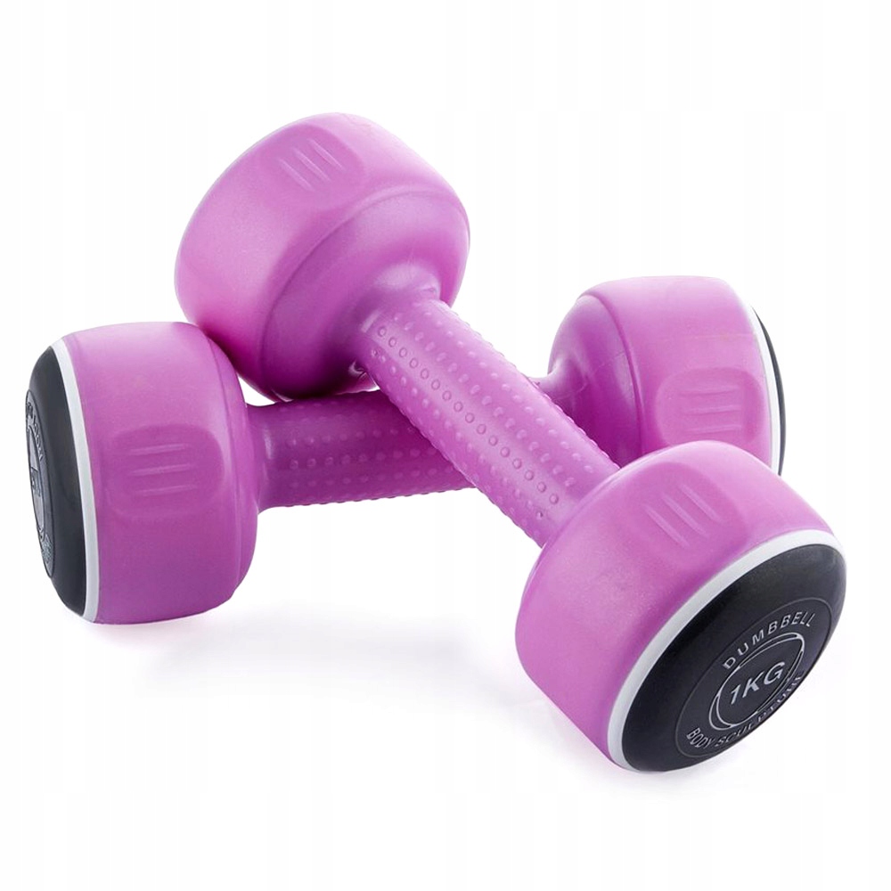 

Hantle do Ćwiczeń Treningu Winylowe Fitness 2x1kg