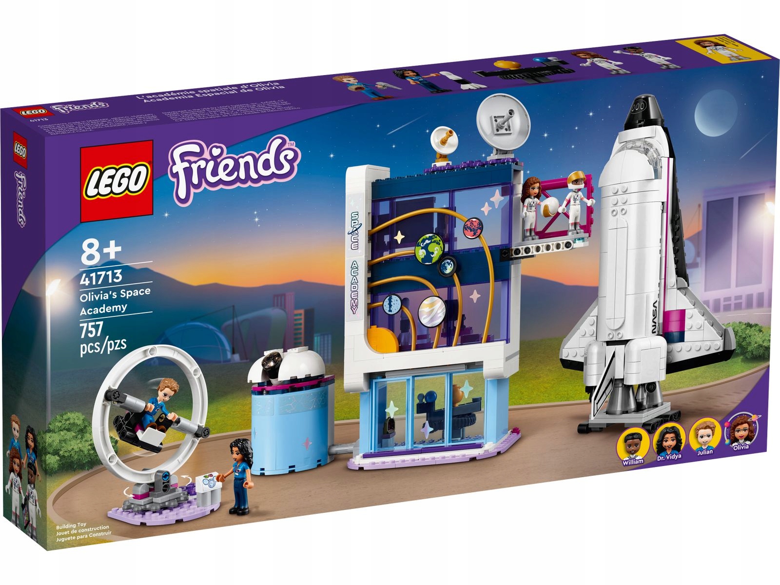 Lego 41713 Friends Vesmírná akademie Olivie 757 ks Originální Stavebnice Nové