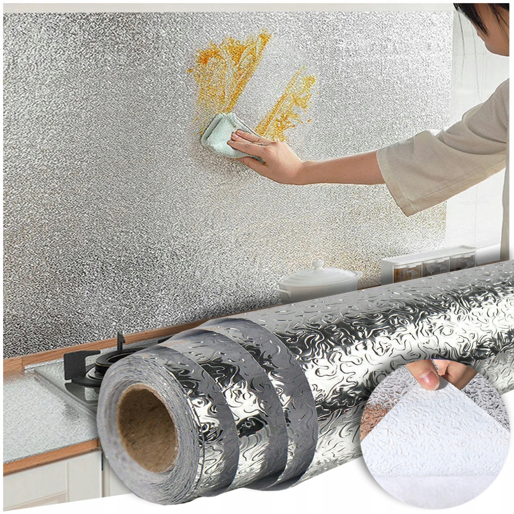 SAMOPRZYLEPNA WODOODPORNA FOLIA ALUMINIOWA 300x61