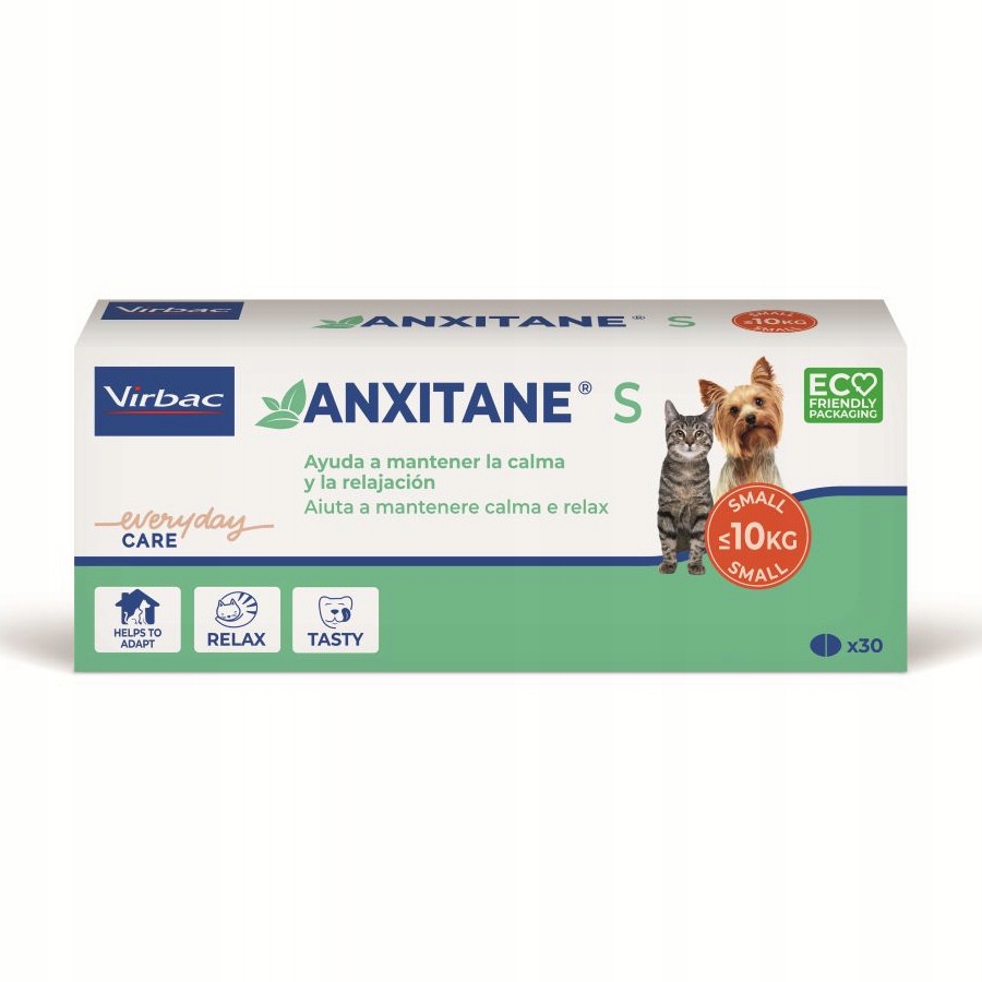 Virbac Anxitane S 30tabl. Preparat Dla Małych Psów i Kotów Spokój i Relaks