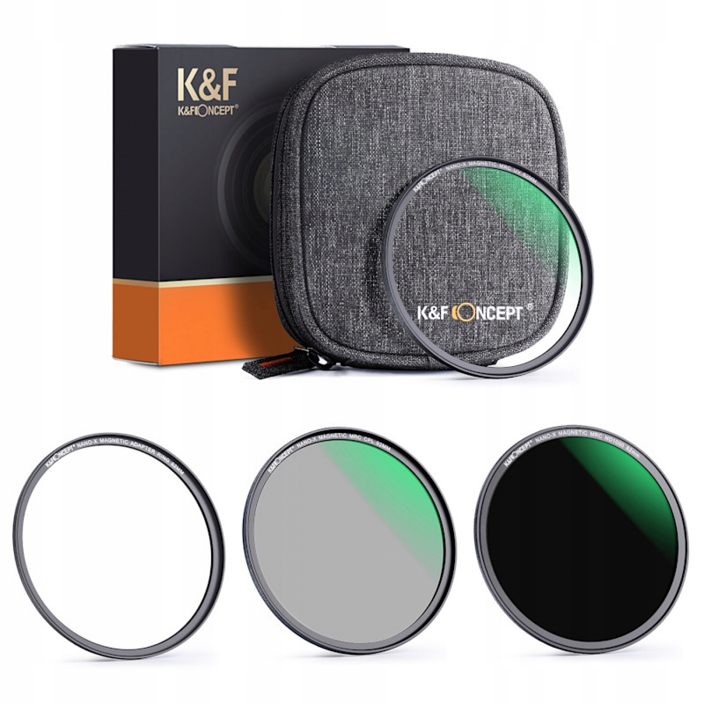 K&amp;f Concept Sada filtrů 62 mm: Uv Cpl ND1000 Magnetic
