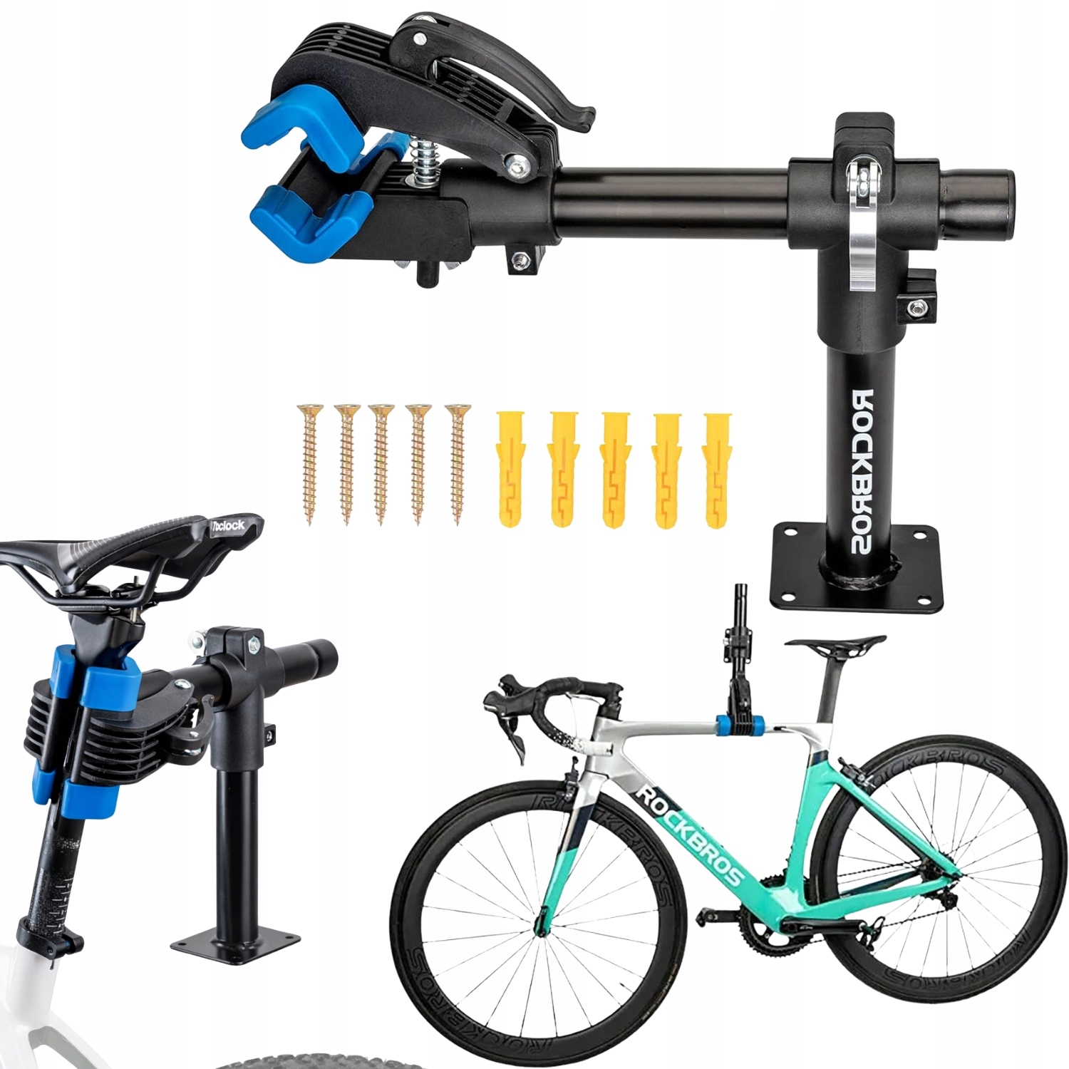 Stojan Na Servisní Kolo 20 Kg, Montáž Na Desku, Stabilní Stěna, Černý Rockbros