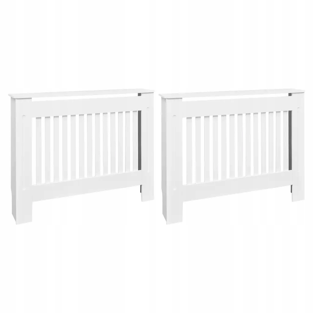 Sada 2 bílých krytů na radiátor Mdf, 112 x 19 x 81,5 cm