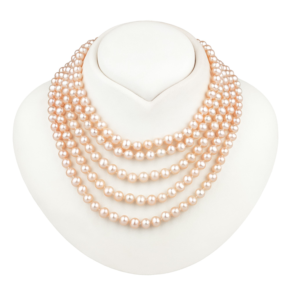 Pětiřadý Náhrdelník Z Pravých Perel
