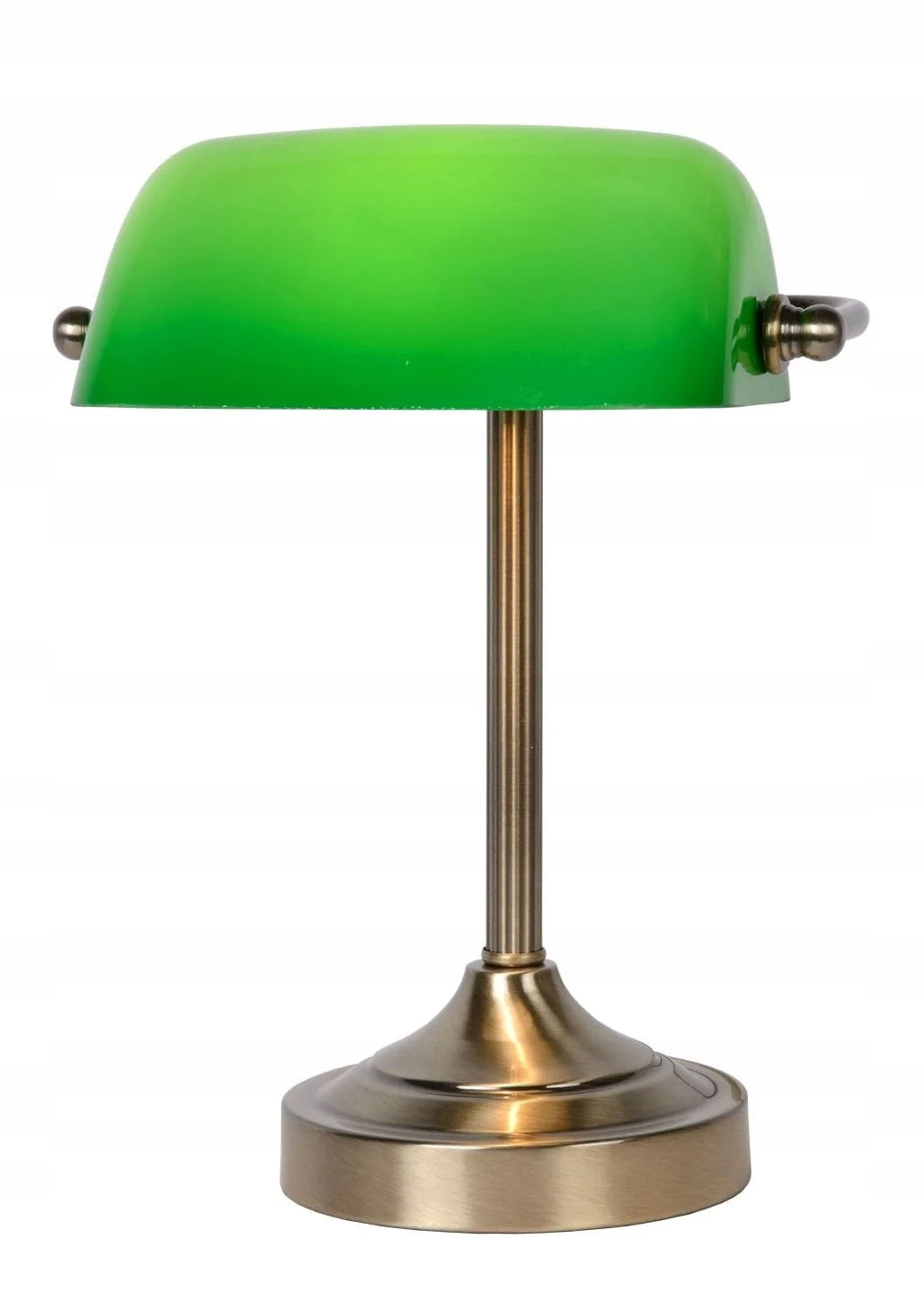 Kabinetová lampa Banker 40W E14 Mosadz/Zelená Lucide
