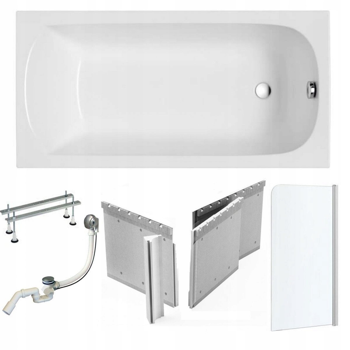 Vana 150x75 Classic Slim Nástavba Paraván Sifon