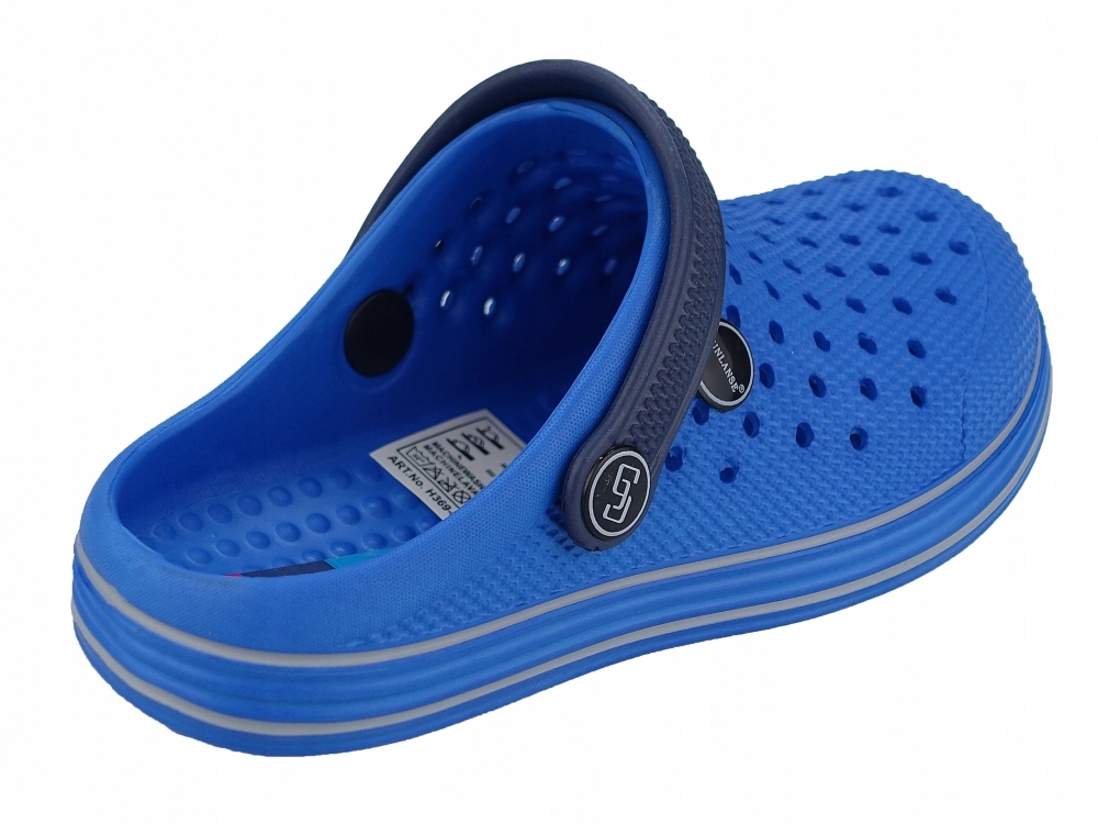 KROKSY KLAPKI CHŁOPCA PLAŻOWE BASENOWE PIANKOWE Długość wkładki wew. 19.8 cm