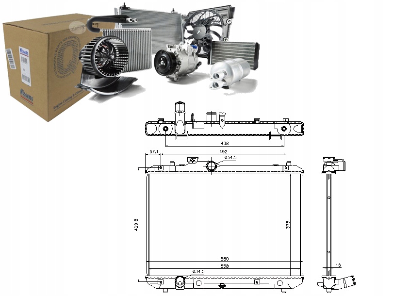 Nissens Chladič Motoru Suzuki Swift III 1.3/1.5