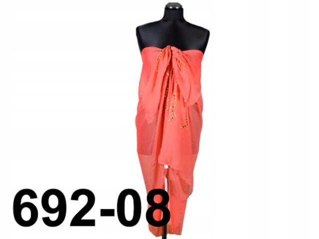 PAREO PLAŻOWE Z DŻETAMI - LEKKIE PRZEWIEWNE - 692-08