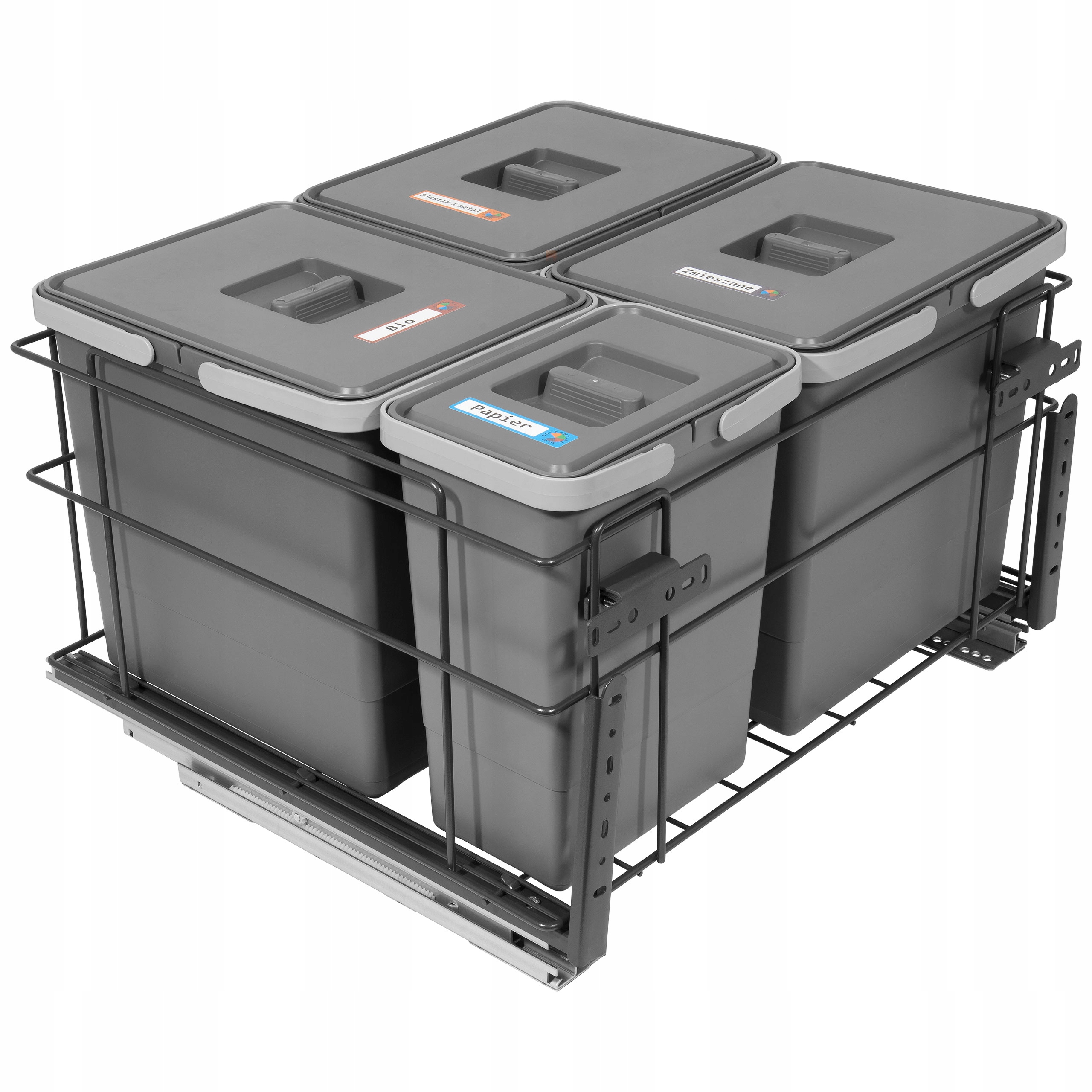 

Sortownik śmieci Square 60 soft close 3x15l 1x7l