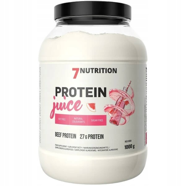 7Nutrition Protein Juice 90% bílkovin 1000 g příchuť červená oranžáda