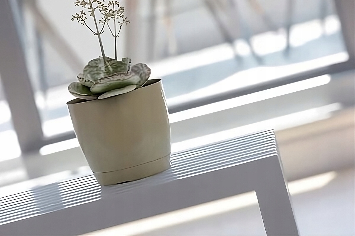 Doniczka Donica Coubi z podstawkiem DUOP135 Biała Długość 13.5 cm