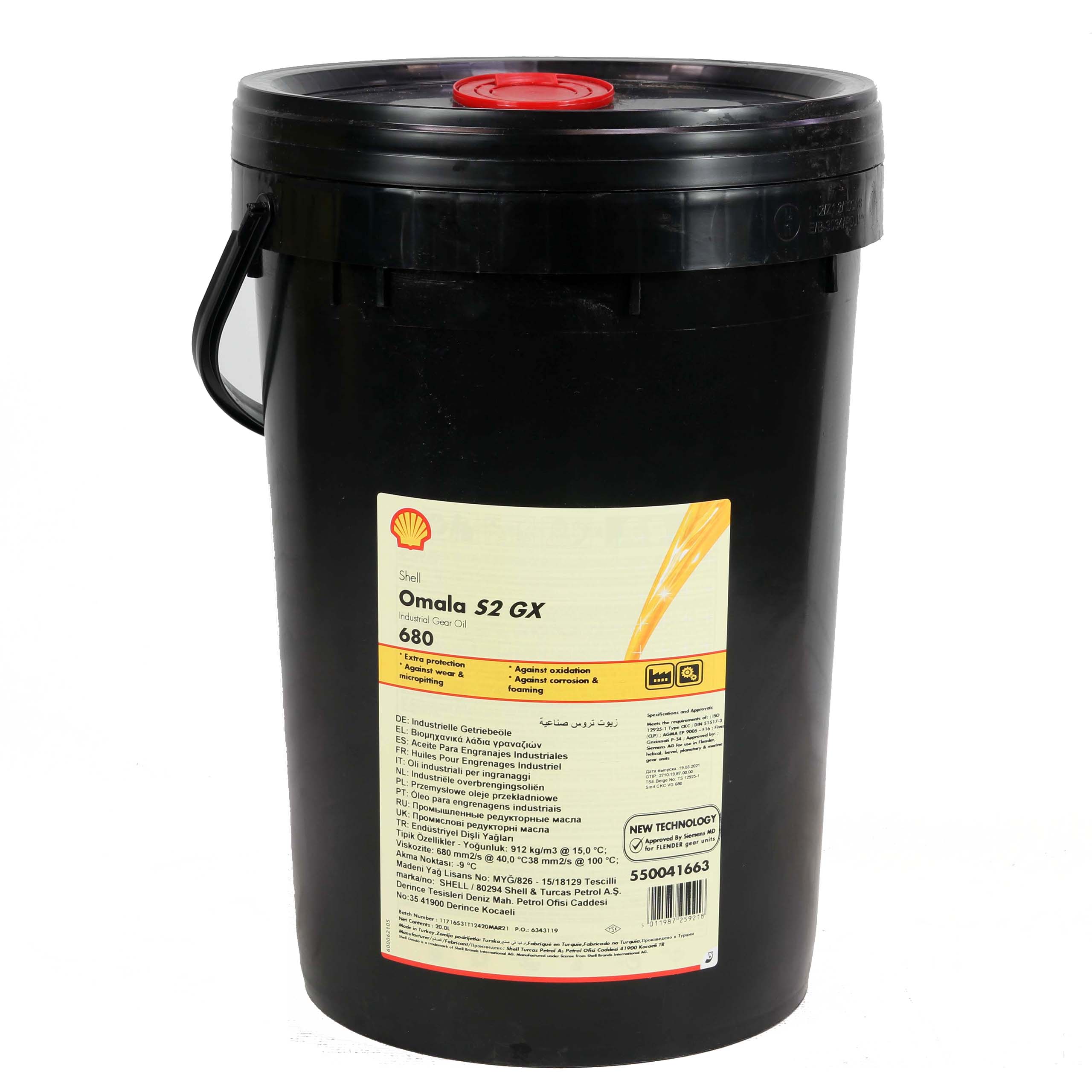 SHELL OMALA S2 GX 680 20L