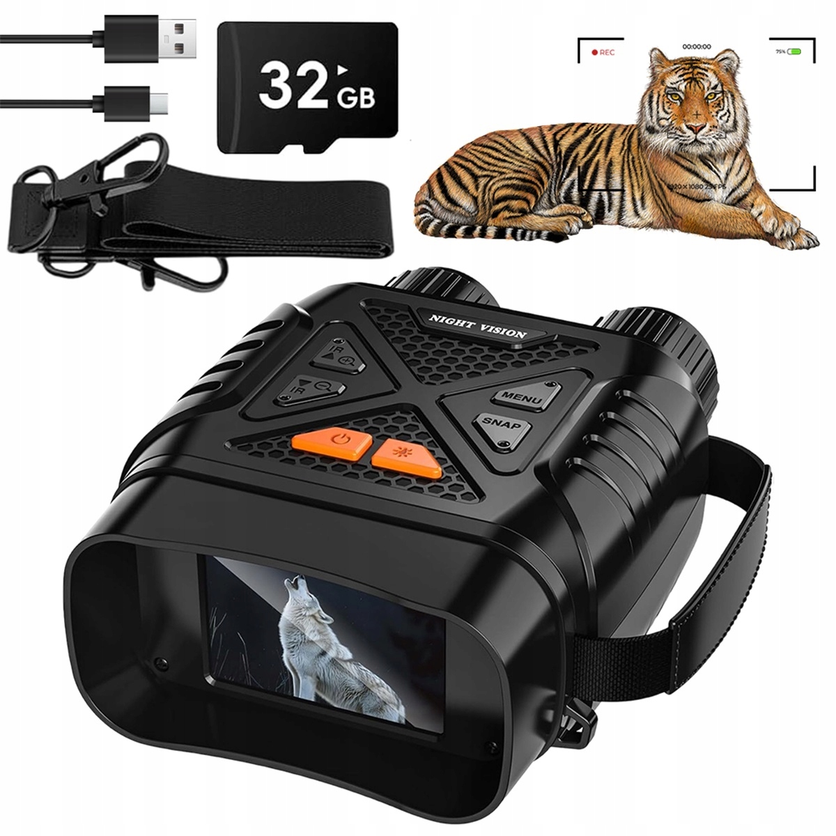 Vojenský dalekohled pro noční vidění Survival Profesionální multifunkční dalekohled