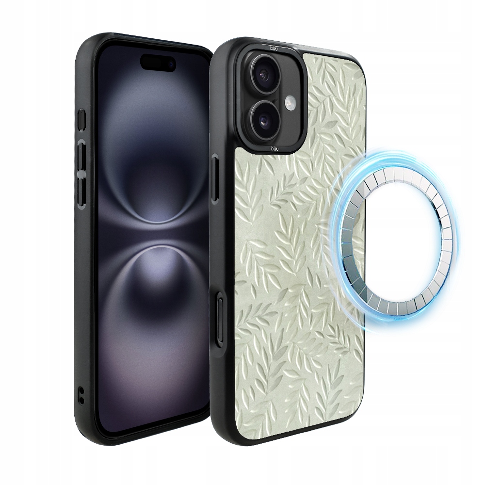 Pouzdro pro iPhone 16 Plus Ibizu DropGuard Matt s MagSafe, olivová stopa