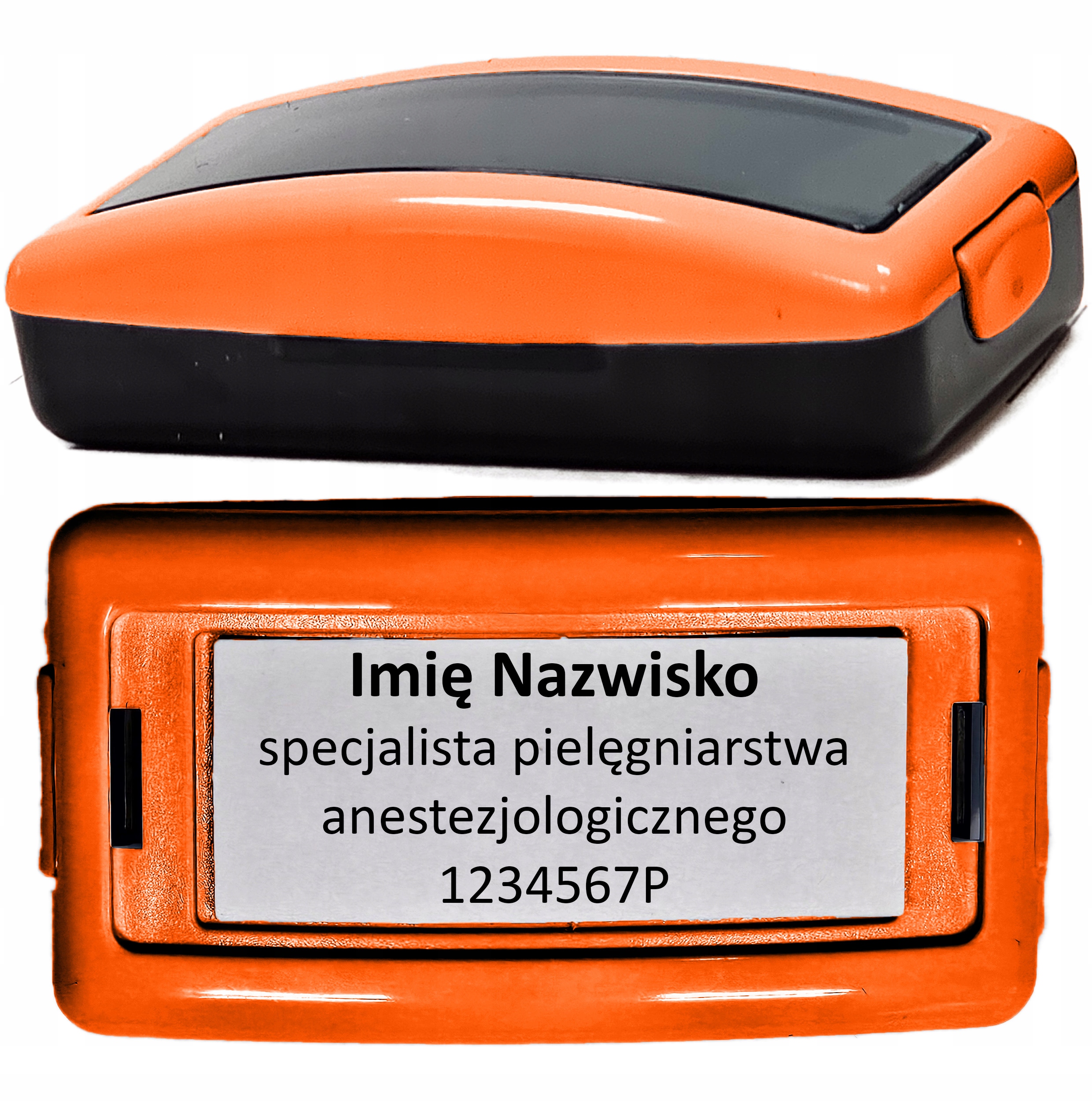 PIECZĄTKA Wagraf 30 mała kieszonkowa 1-4 wersy - PIELĘGNIARKA LEKARZ - LOGO