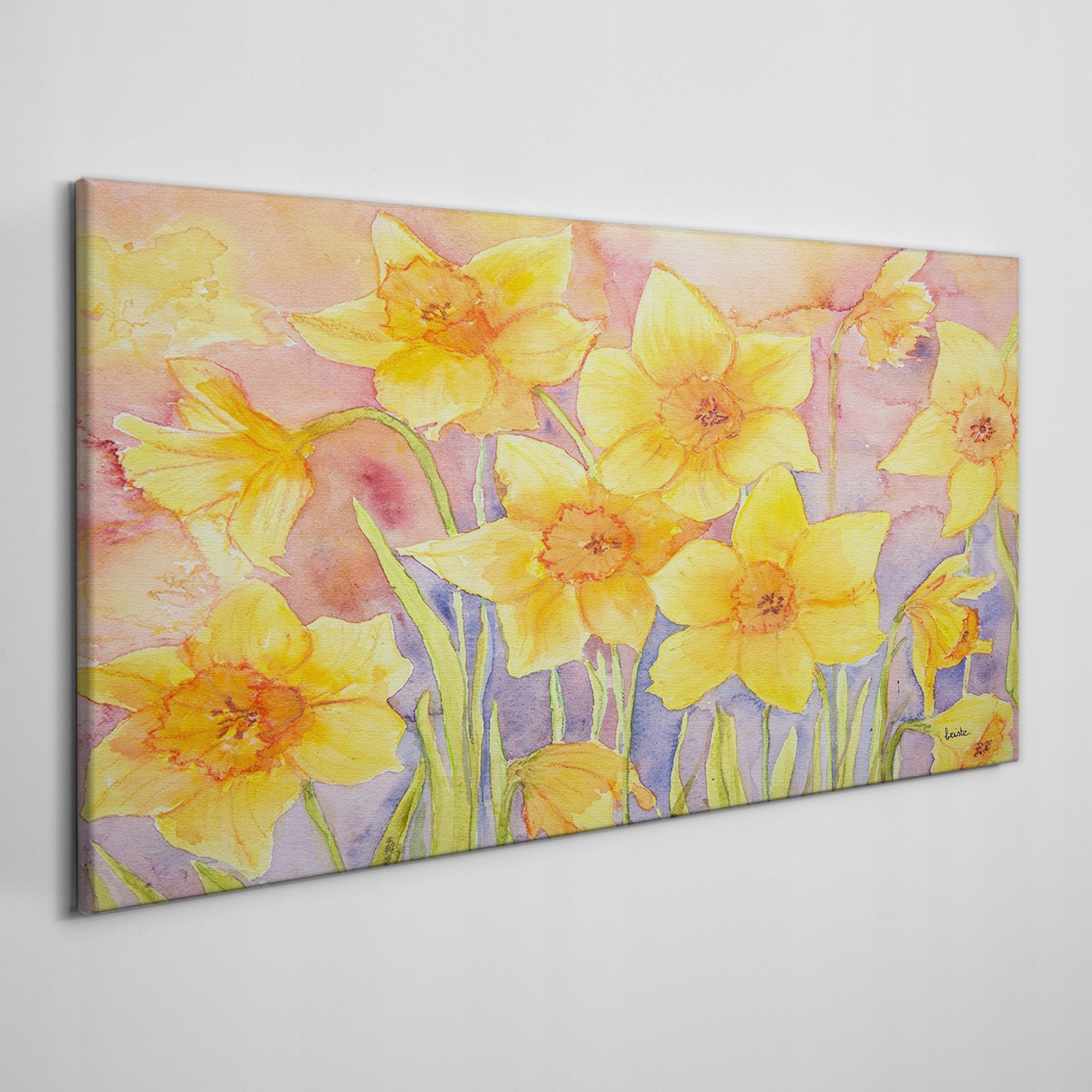 

Obraz na płótnie Kwiaty żółty rysunek 140x70 cm