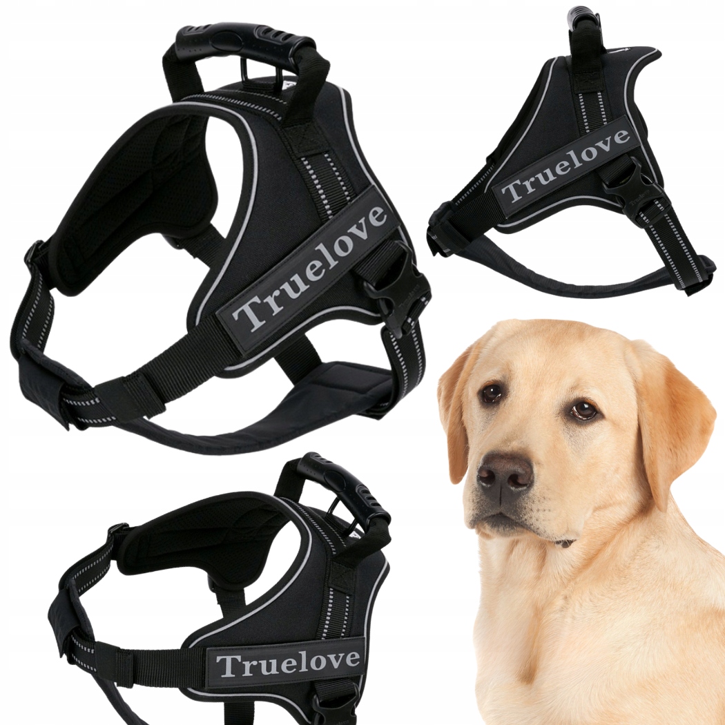 Levně Postroj Pro Psa Pracujícího S Rukojetí Truelove Outdoor Černý