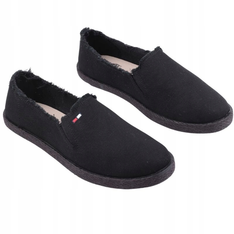 CZARNE ESPARDYLE MĘSKIE WSUWANE TRAMPKI PŁASKIE TENISÓWKI WKŁADKA EKOSKÓRA Marka inna