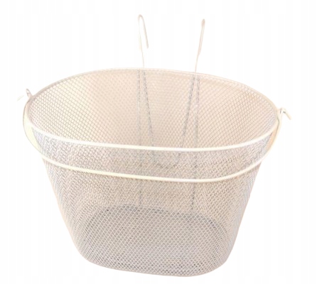 Koszyk rowerowy przedni nakładany biały