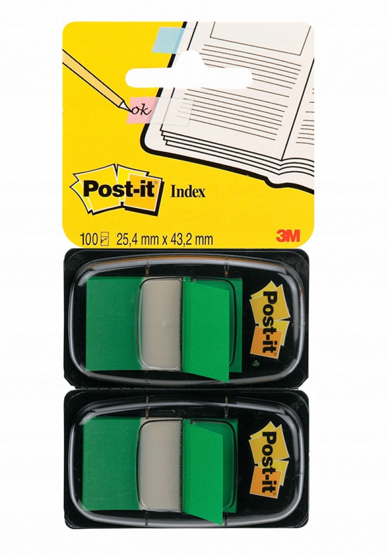 

Zakładki indeksujące Post-it zielone 25x43mm x100