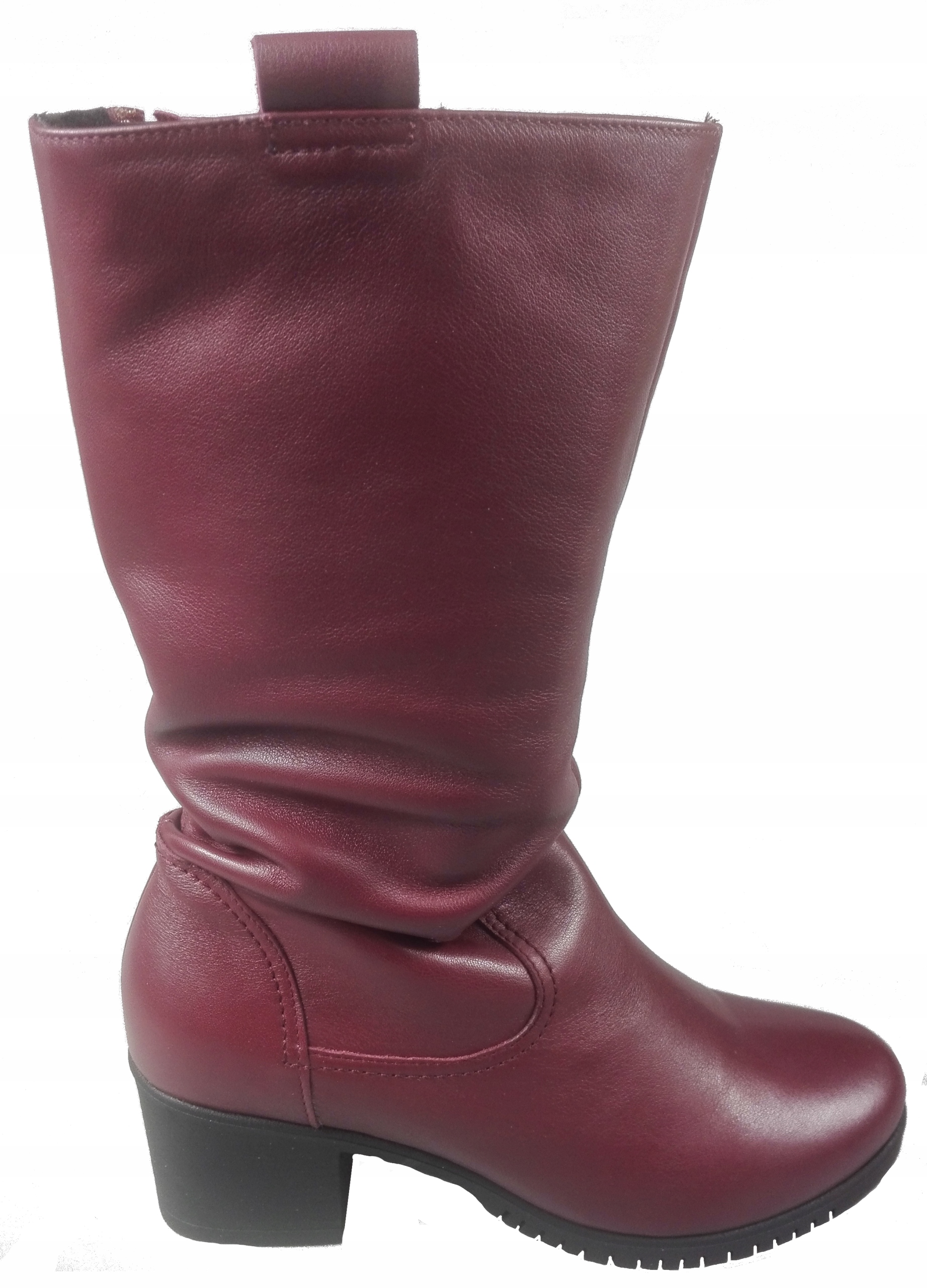 Pesco Kozačky Na Kostce 2169 Bordo r41