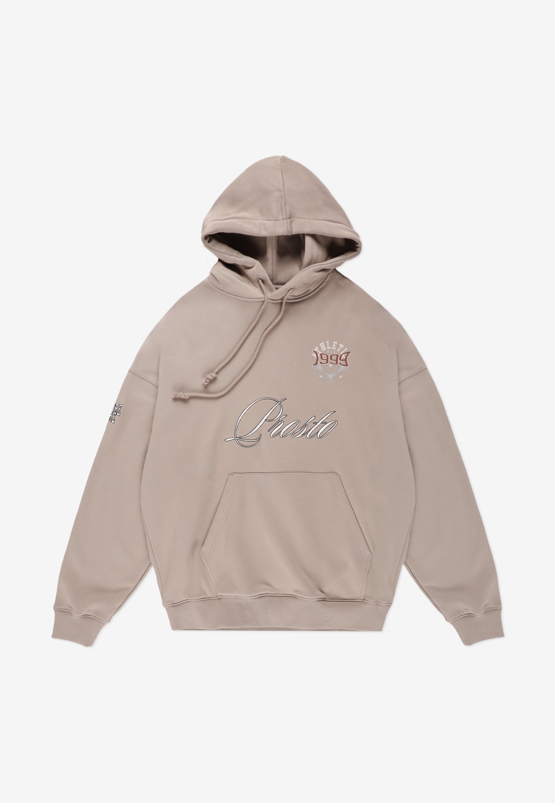 Męska beżowa bluza z kapturem Prosto Football Fan M