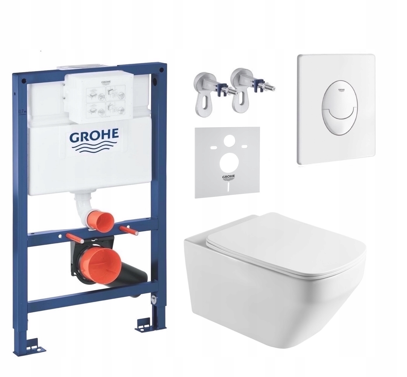 7v1 Wc Sada Stelaz Grohe 820 mm Wc Miska Tornado Imprese Tlačidlo