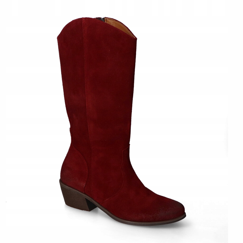 Kovbojské Boty Damiss DS-960 Bordové velurové 41