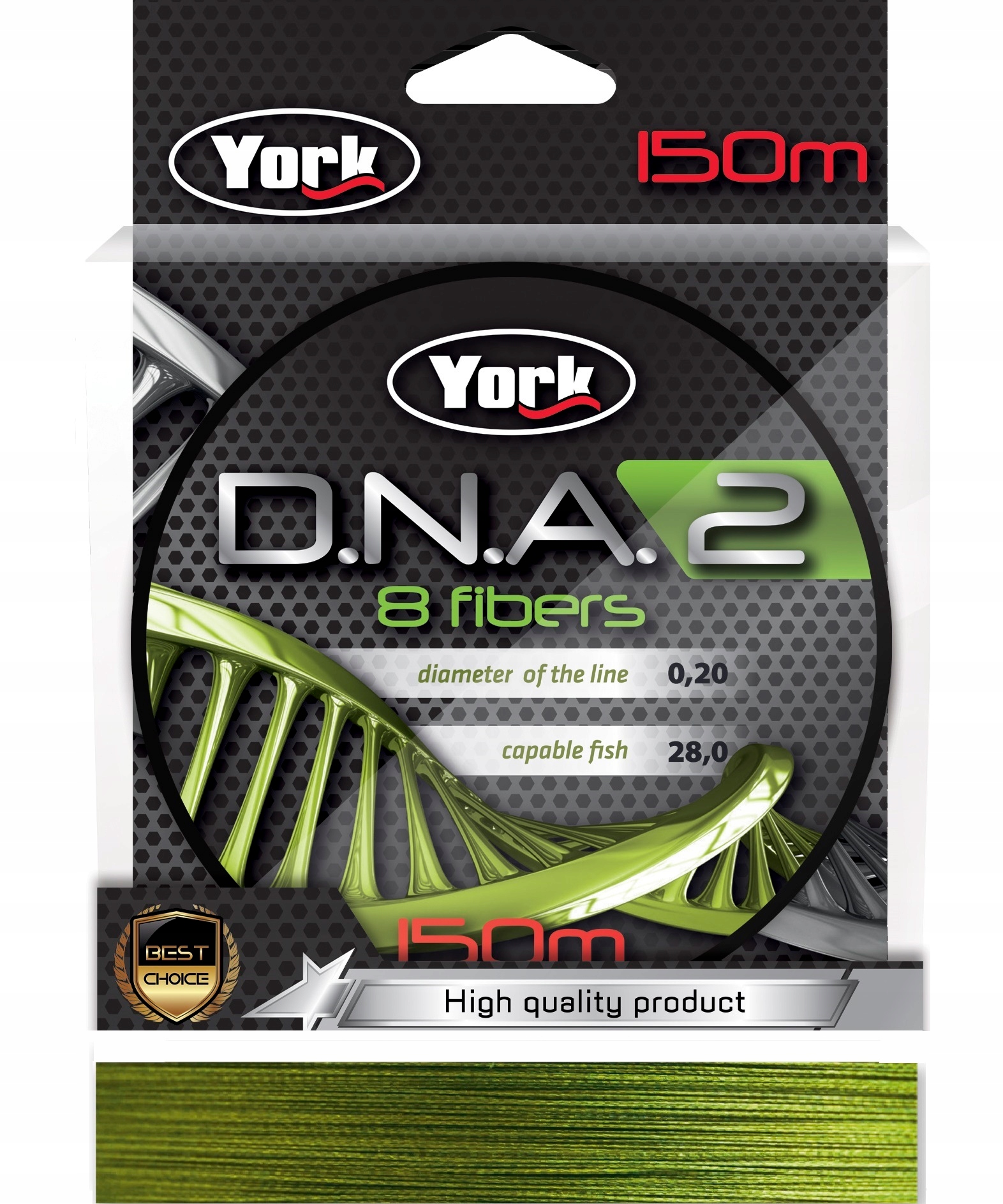 Plecionka York Dna 2 Zielona 0,14 150M 18KG