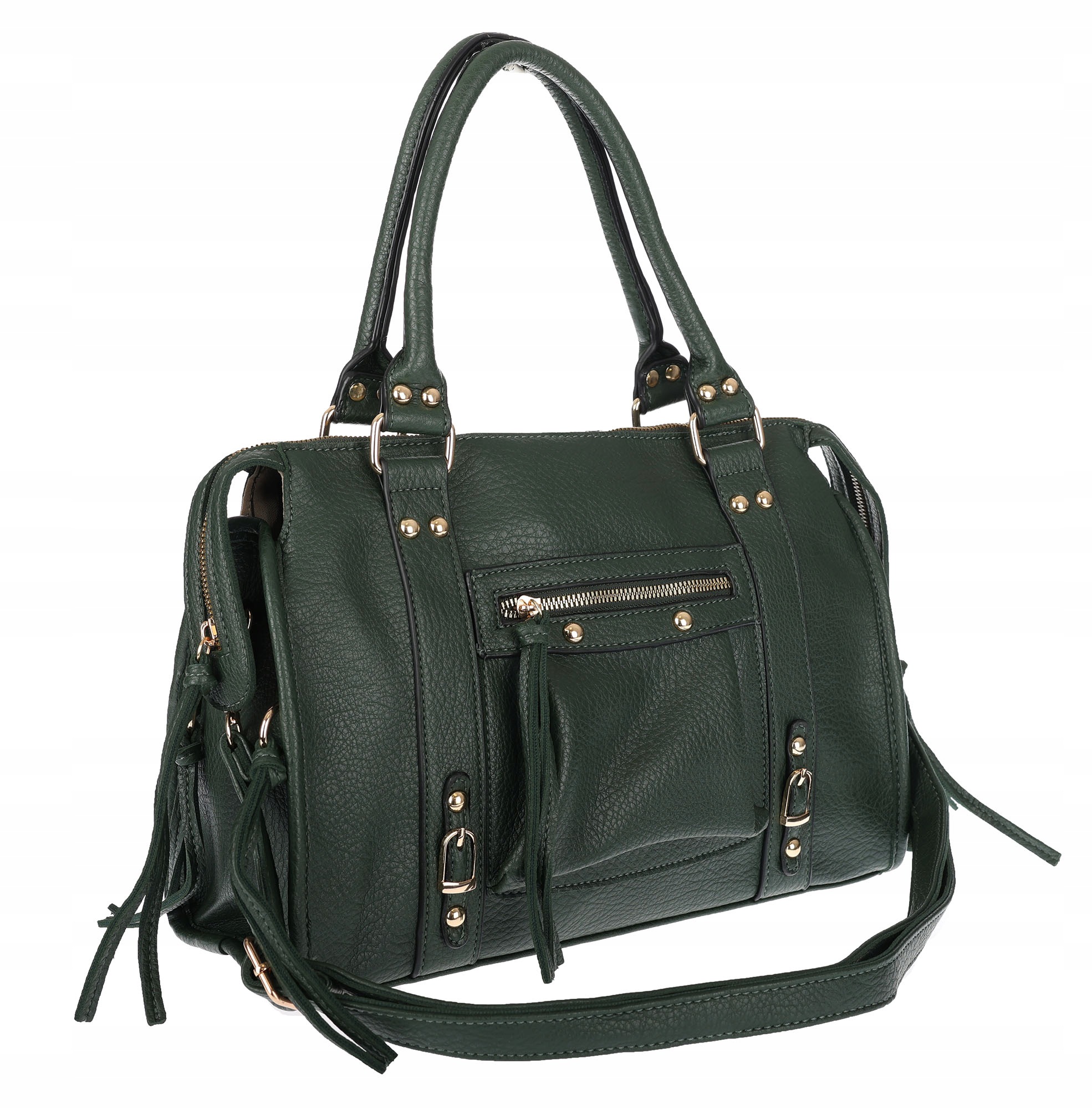 Dámská shopper kabelka A4 kufřík elegantní taška do práce HJ812 Zelená