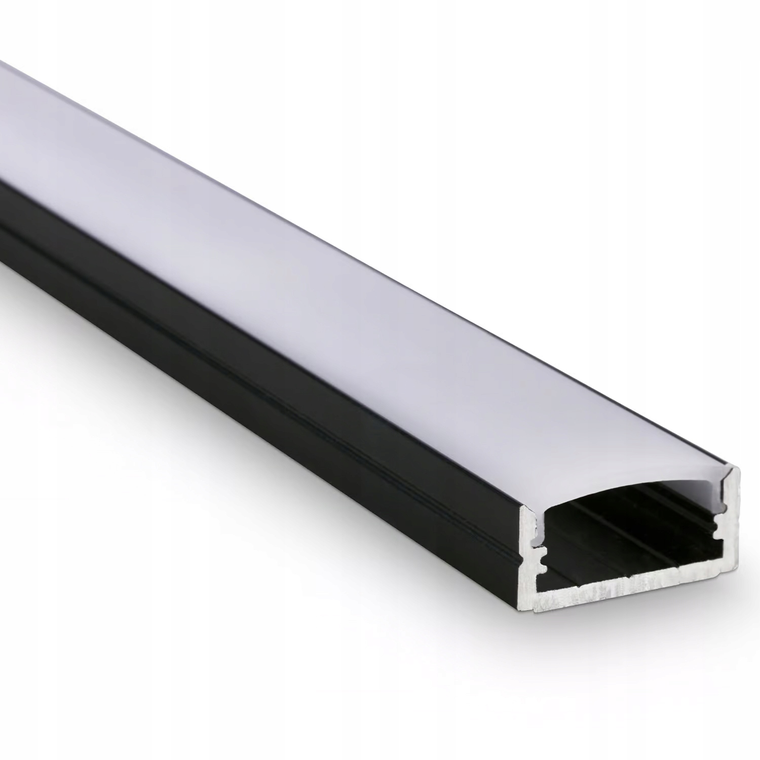 Profil LED aluminiowy do taśm wpuszczany 2m + klosz + zaślepki + uchwyty