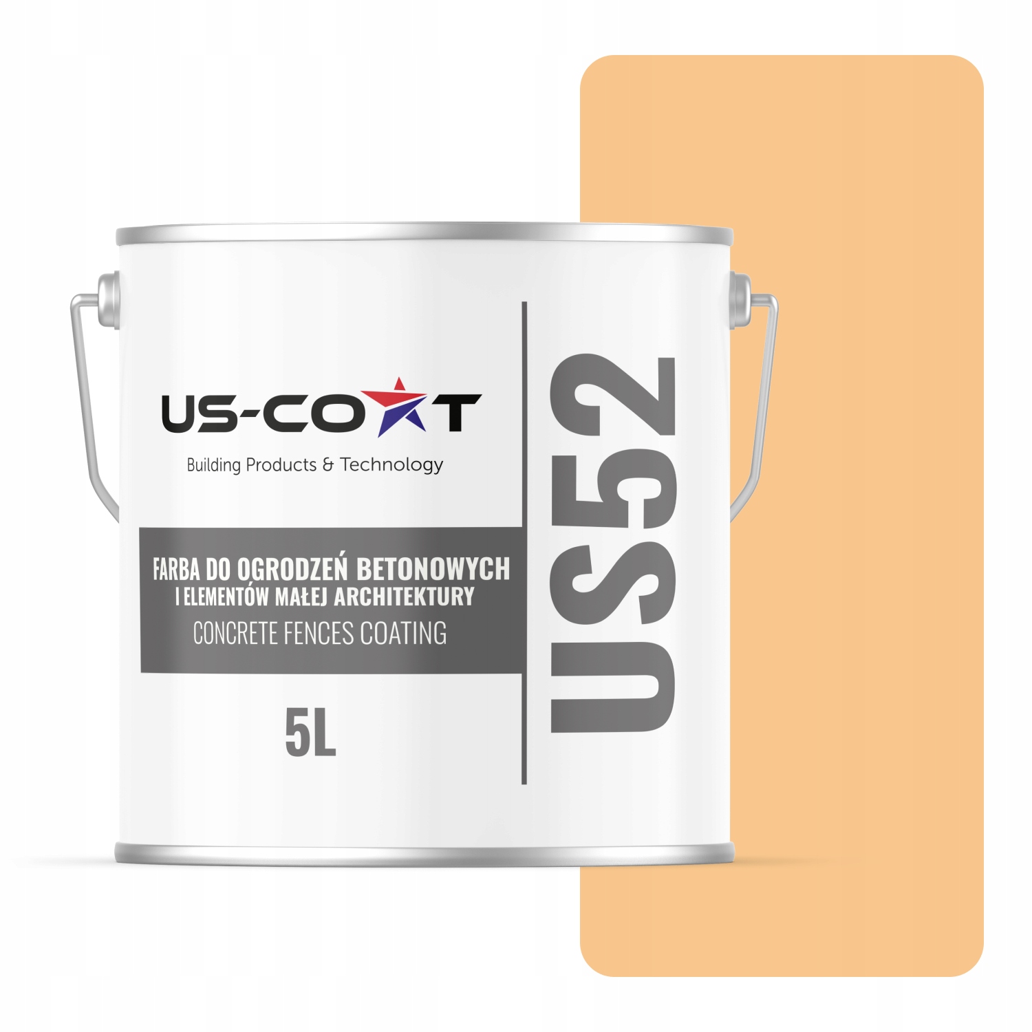 Farba Na Maľovanie Plotov Betónových Plotov Oranžová Svetlá F764 5L