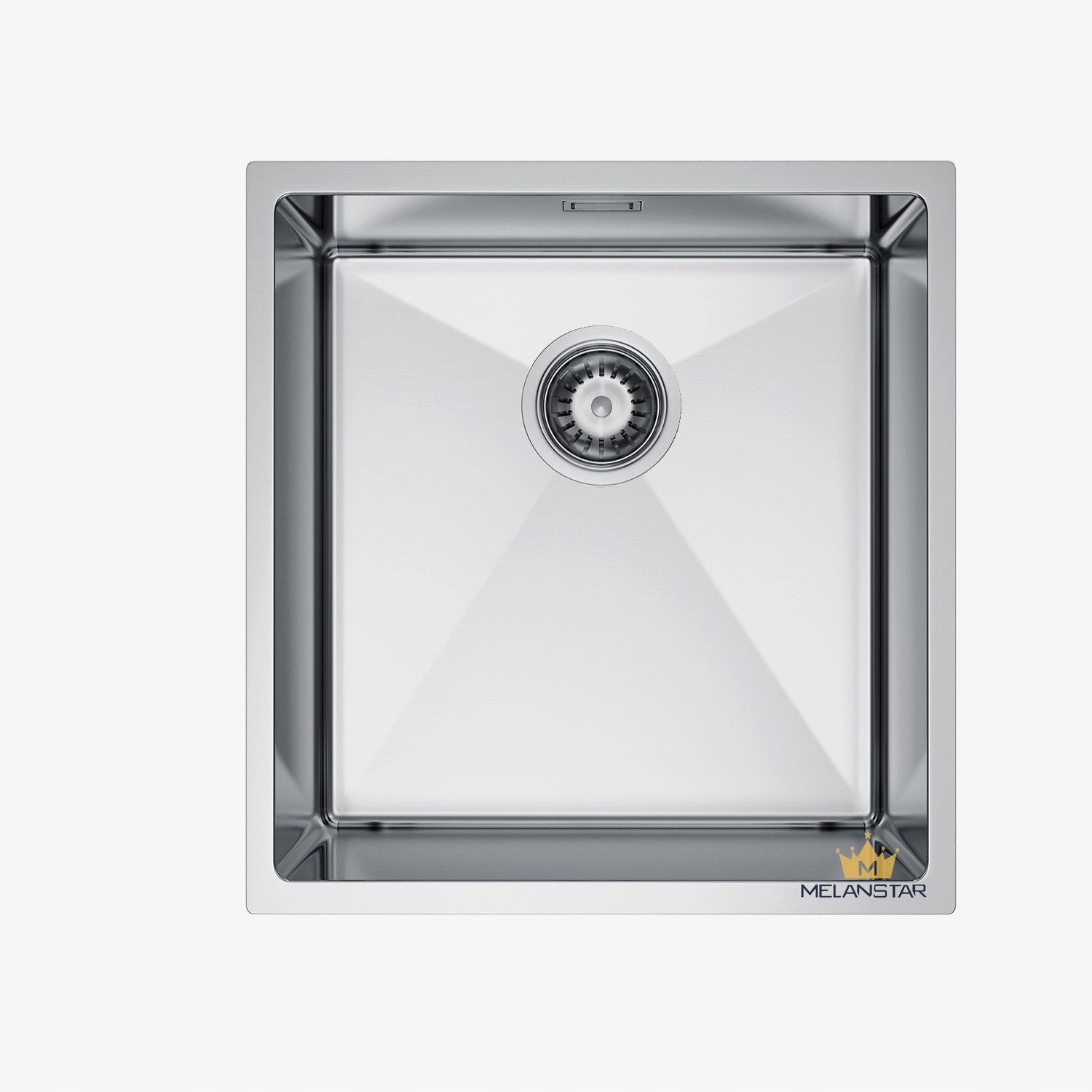 Ocelový podstolový dřez Inox 40x50 Sifon