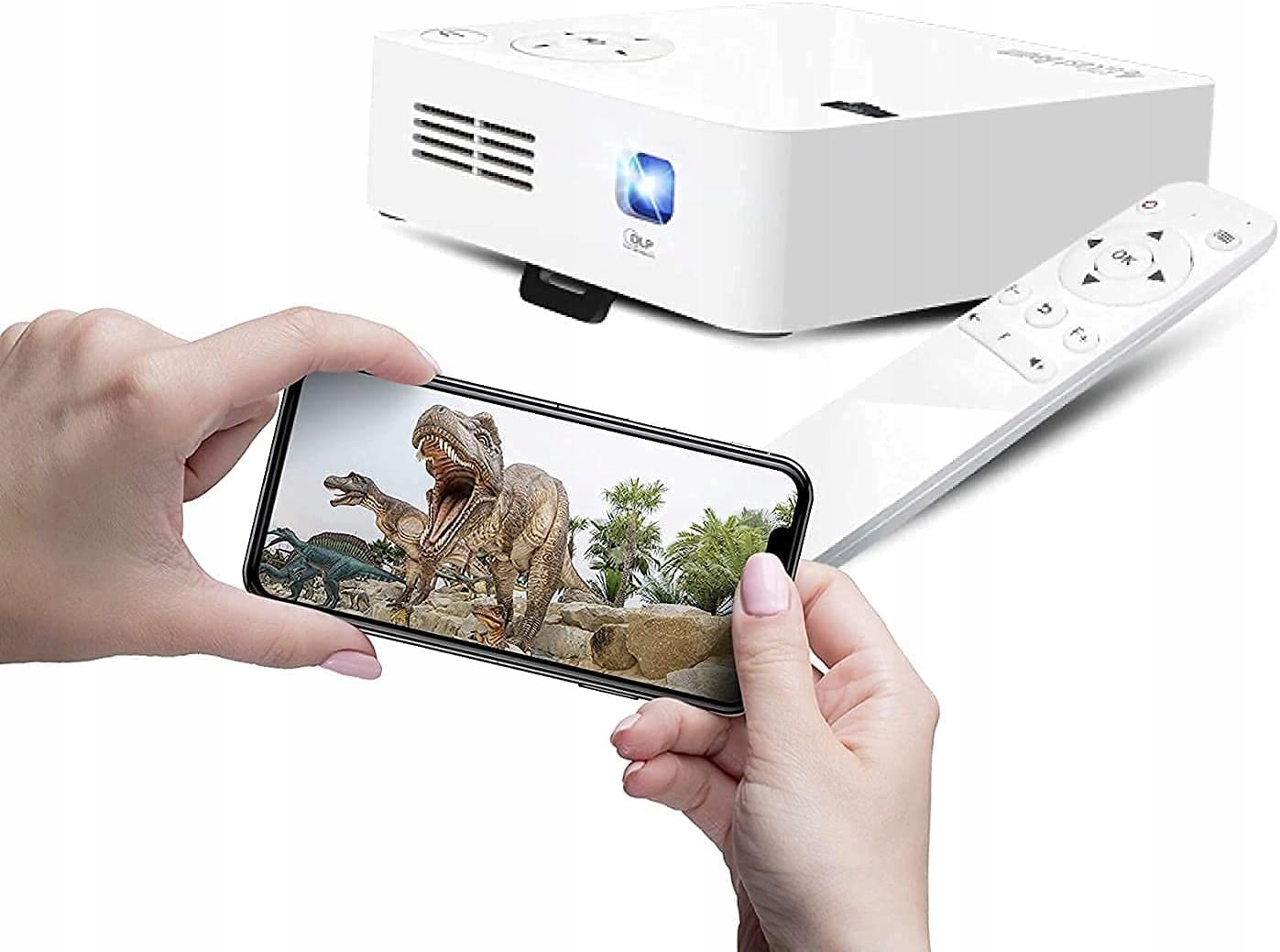 PROJEKTOR RZUTNIK PILOT MINI PRZENOŚNY LED USB 2XHDMI EZCAST BEAM J2 PRO