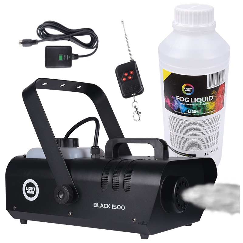 Vyvíječ Kouře, Mlha, Kouřová Mašina LIGHT4ME Černá 1500 Kapalina