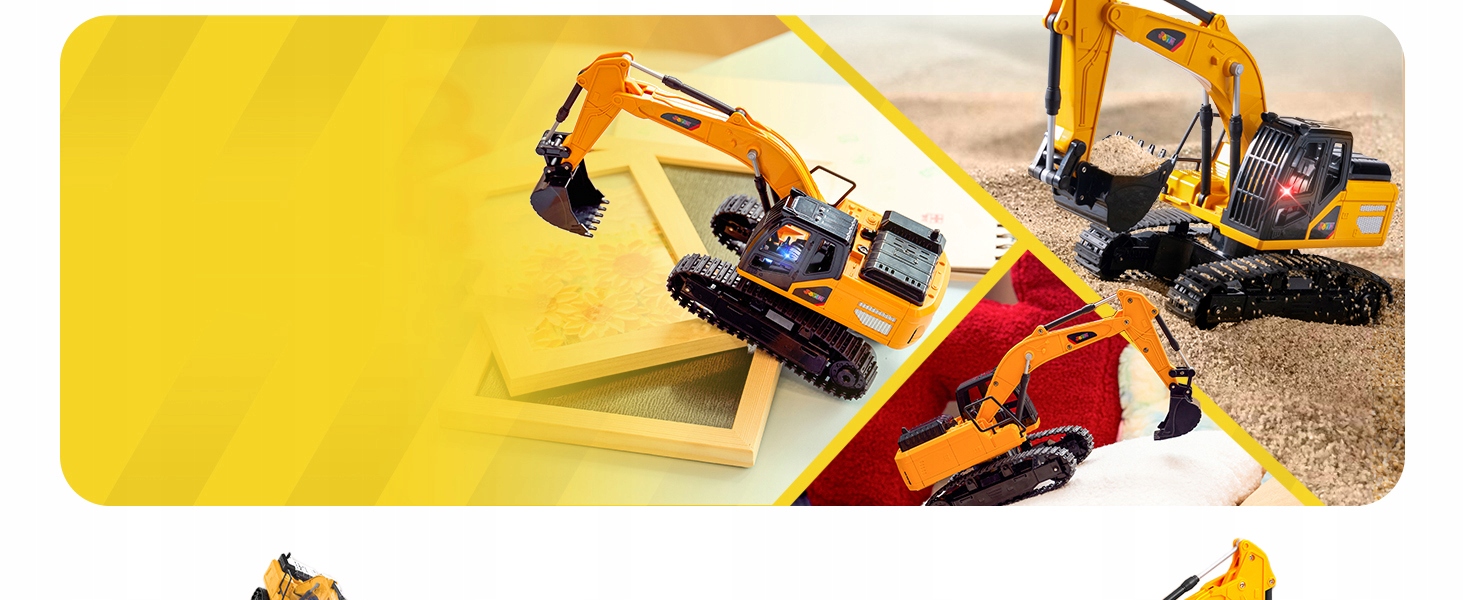 ZDALNIE STEROWANA KOPARKA NA PILOT ŁYŻKĄ Z ŚWIATŁO LED ZABAWKA DLA DZIECI Płeć unisex