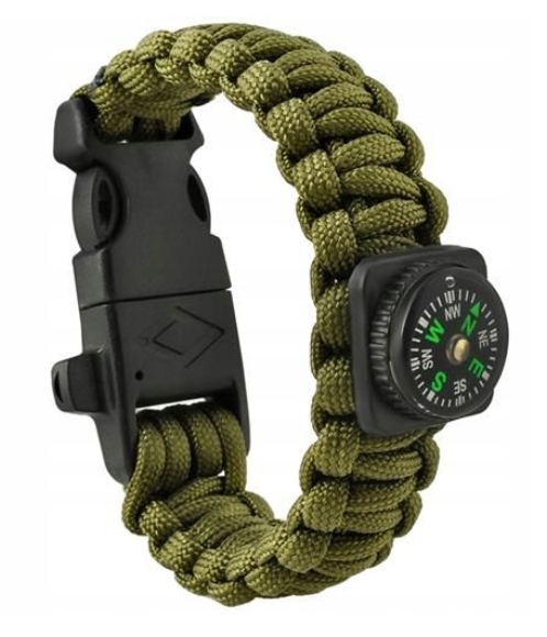 

Bransoletka przeżycia Survival 5w1 kompas Krzesiwo