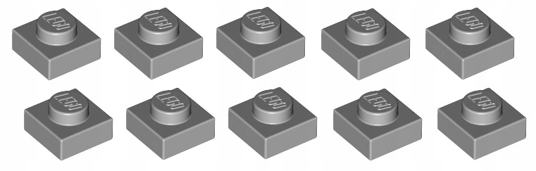 

Lego płytka 1x1 j.szara 10 szt. 3024 Nowa